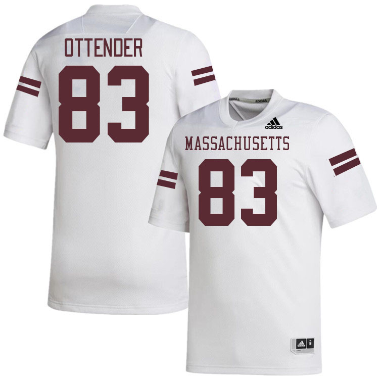 Massachusetts Minutemen #83 Ott Eric Ottender College Football Jerseys Stitched-White